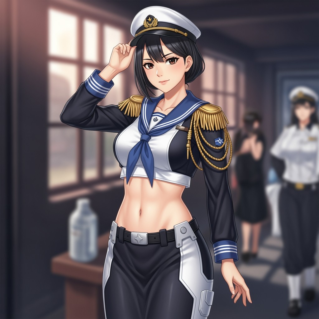 A character inspired by the Mald Commander from Azur Lane, featuring alluring South Asian charm