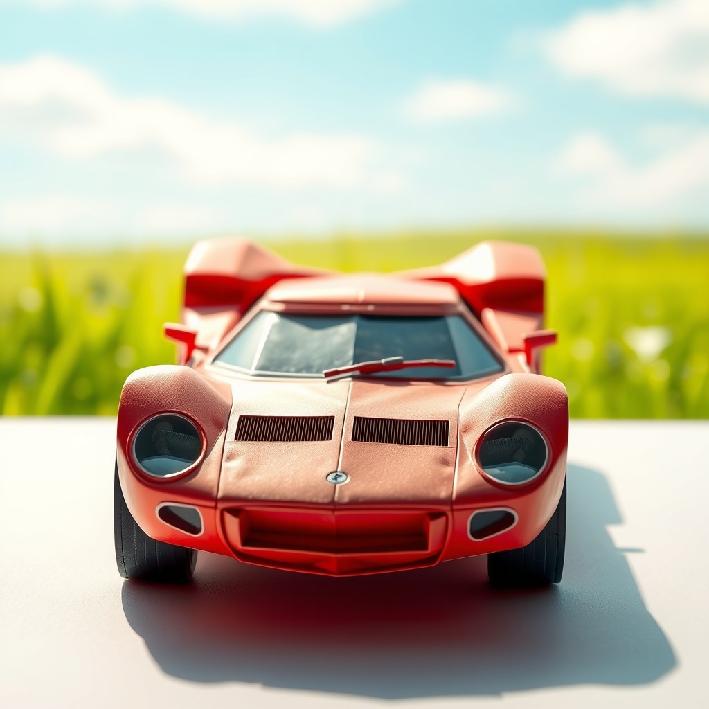 Artistic Paper Car Model: Intricate and Realistic