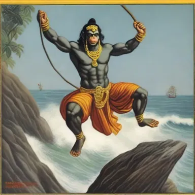 In the Hindu epic 'Ramayana', Hanuman used a grappling hook to cross the vast ocean and reach Lanka.