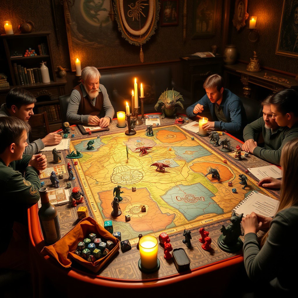 Dive Into Your Next Adventure: Vibrant Fantasy Tabletop Gaming Setup