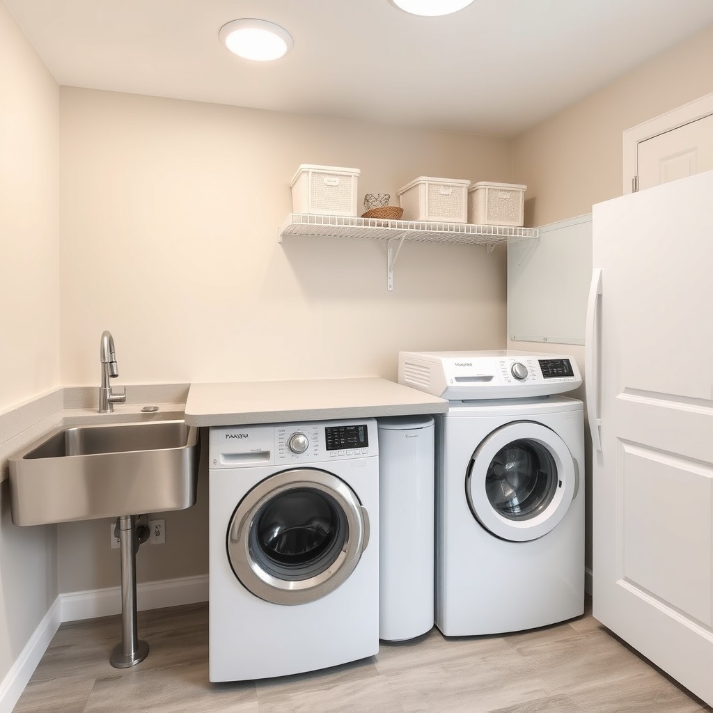 Sleek Functional Laundry Room Design