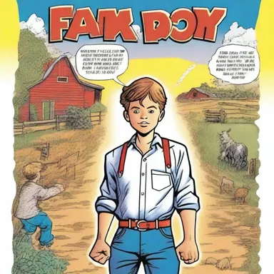 In the comic book series, the farm boy discovers his hidden superpowers and becomes a hero.