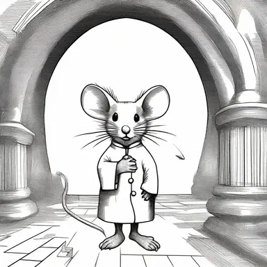 In the futuristic novel, the church mouse had the ability to communicate telepathically with humans.