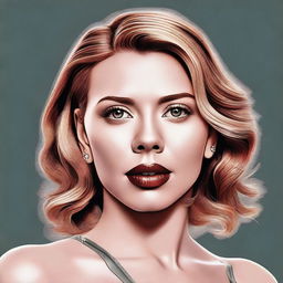 This is a high-quality, realistic digital art piece featuring Scarlett Johansson