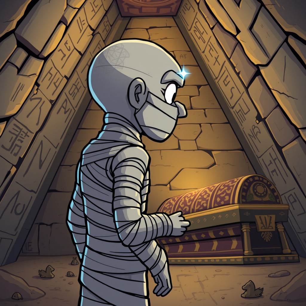 Bald Mummy Adventure Inside a Pyramid