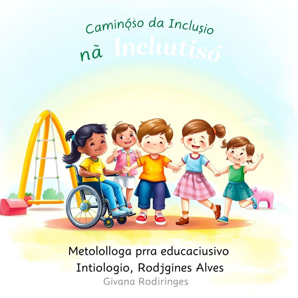 A vibrant and inclusive children's book cover for 'Educação Inclusiva na Educação Infantil'