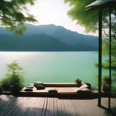 The film used a color palette with undertones of blue and green to create a calm and serene atmosphere.