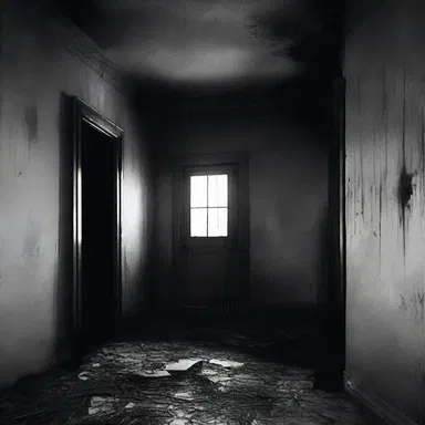 In the dark, eerie house, the killer spoke to his victim with a sinister undertone, sending shivers down her spine.