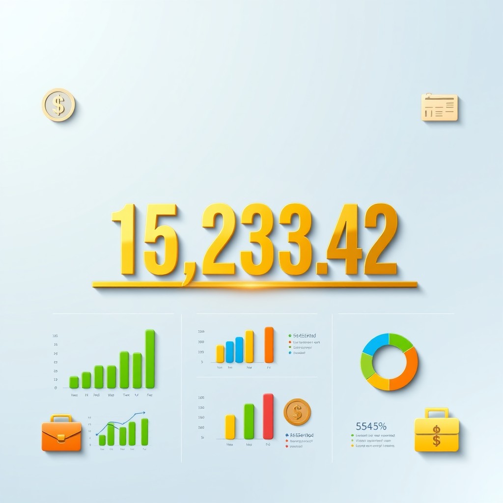 A detailed and polished infographic depicting a financial report