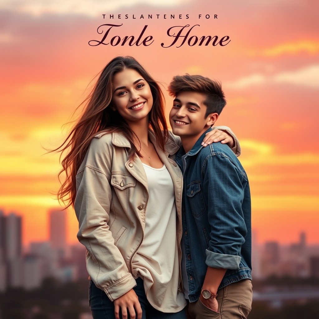 A book cover design for a novel featuring a beautiful young woman in her 20s with long flowing hair, dressed in a trendy, casual outfit that exudes confidence and charm