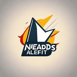 Design a striking logo for a news blog called 'News Alert'. The logo should include a combination of a modern font, a loudspeaker symbol, and a lightening bolt, representing the instant delivery of news.