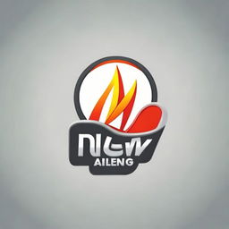 Design a striking logo for a news blog called 'News Alert'. The logo should include a combination of a modern font, a loudspeaker symbol, and a lightening bolt, representing the instant delivery of news.