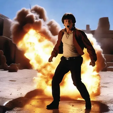 During the climax of the action movie, the protagonist set off a squib to simulate an explosion.