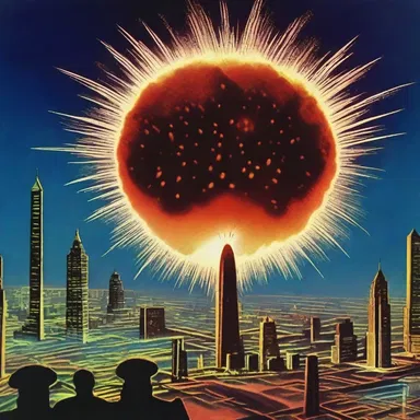 The futuristic world depicted in the science fiction film featured advanced technology, including squib-like fireworks.