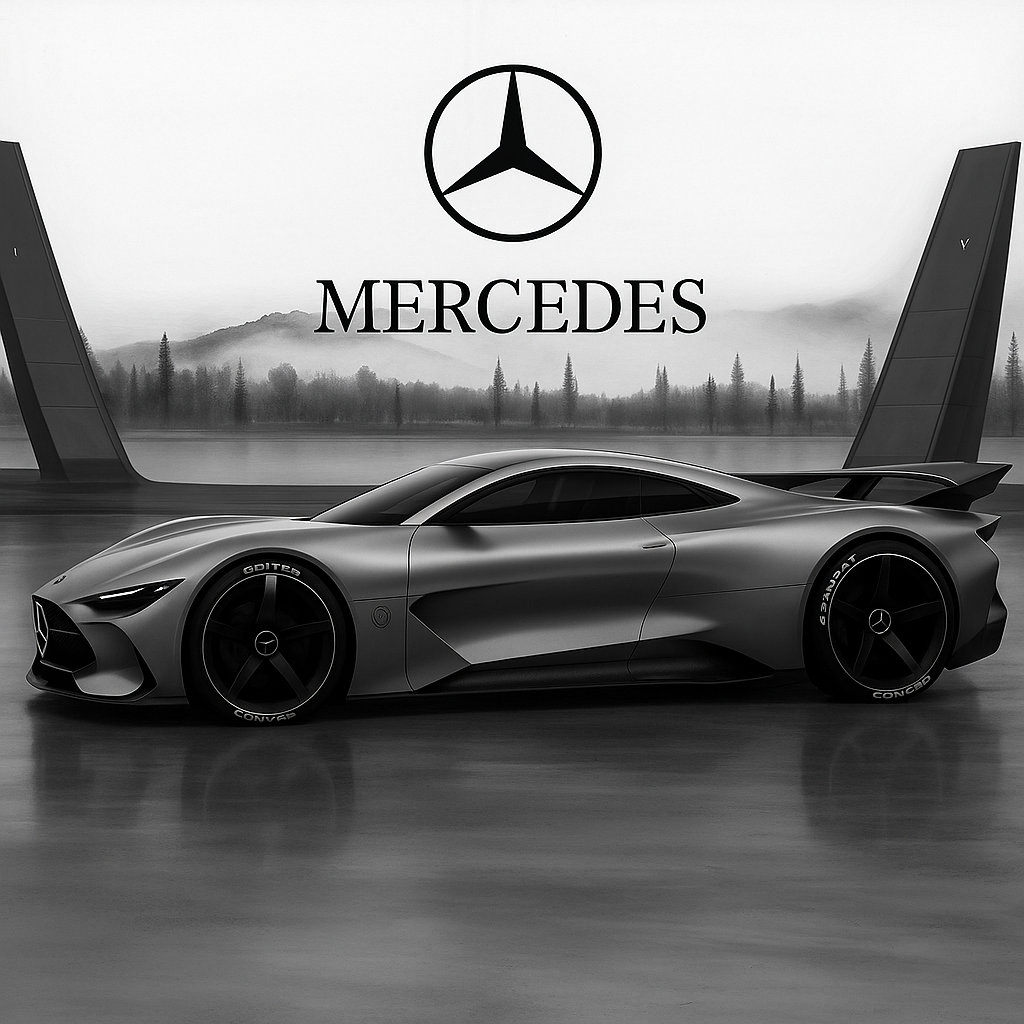 Doe hetzelfde maar maak een Mercedes versie van.een conceptcar 2025 versie