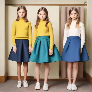 The sisters had a shared wardrobe filled with the latest fashion trends.