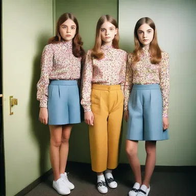 The sisters had a shared wardrobe filled with the latest fashion trends.