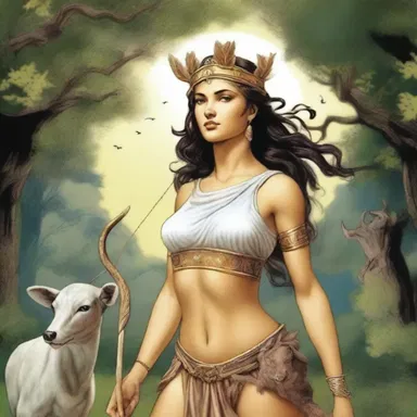 In Greek mythology, the hunter-gatherer Artemis was the goddess of the hunt and the wilderness.