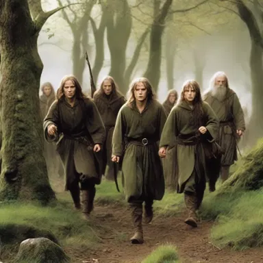The novel 'Lord of the Rings' features a race of hunter-gatherers known as the Elves, who rely on their hunting skills to survive in their forested realm.
