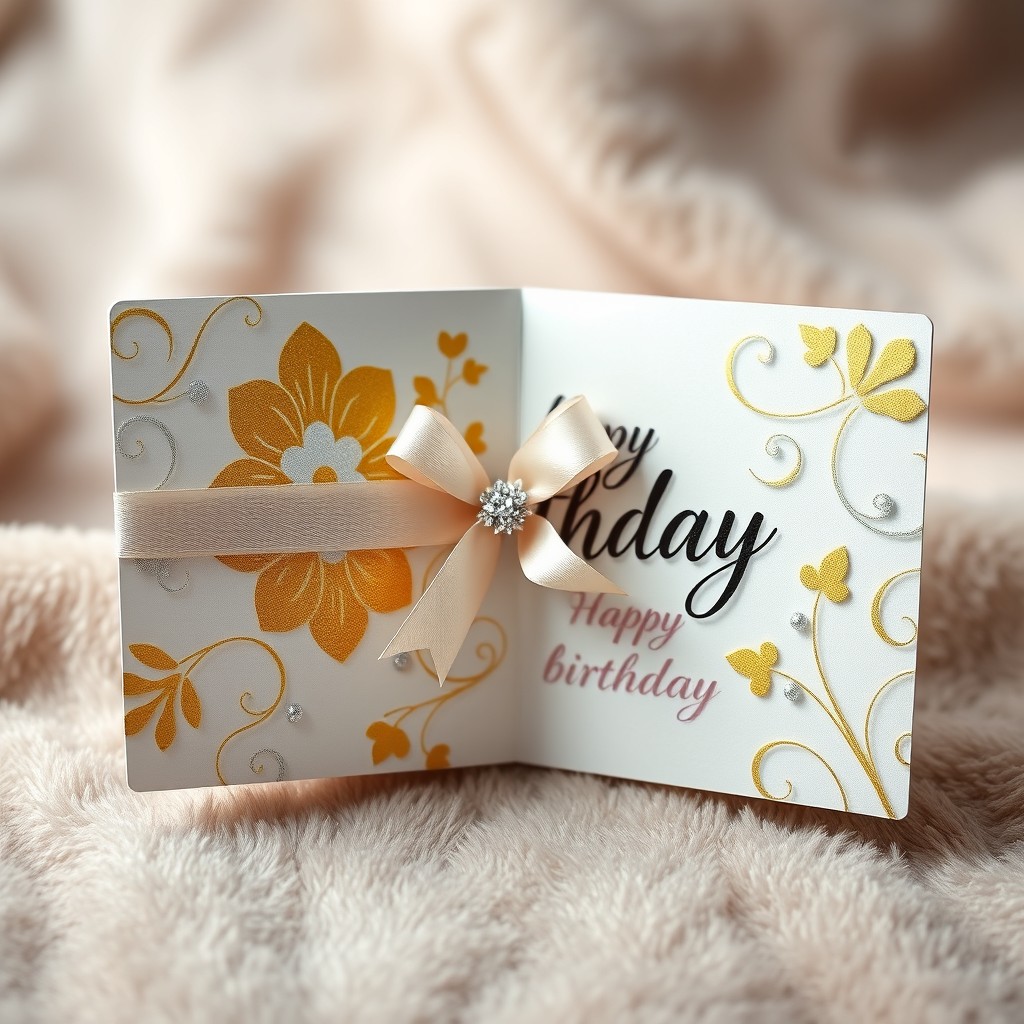 A beautifully designed gift card with a festive theme