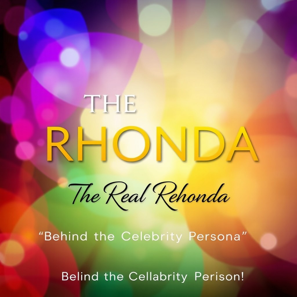 A visually striking thumbnail design for a video titled 'The Real Rhonda: Behind the Celebrity Persona'