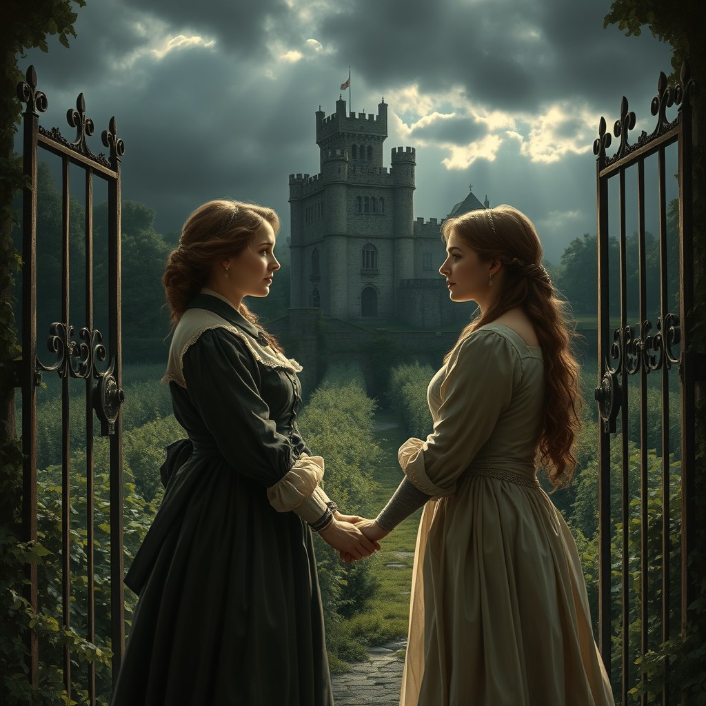 A poignant 17th-century scene depicting a sad lesbian love story