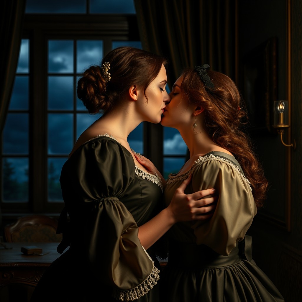 A poignant scene depicting a very sad lesbian love story set in the 17th century
