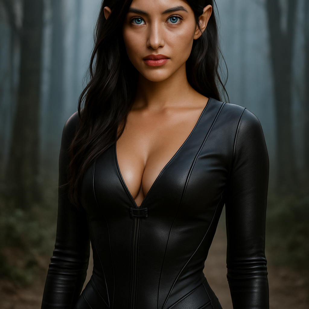full body:1.4, 3/4 body, full head:1.4, full face, realism, realistic, real photo, Warm olive complexion, Persian skin color, Luminous skin, Sun-kissed glow, soft studio lighting, glowing blue eyes:1.2, highly detailed skin:3.0, visible skin pores:2.0, sun kissed skin. NO Plastic Skin:4.0, No Anime, No Cartoon, No tattoos, No jewelry, No weapons. No staffs, No wands, No Cape, No Cloak, No Hood