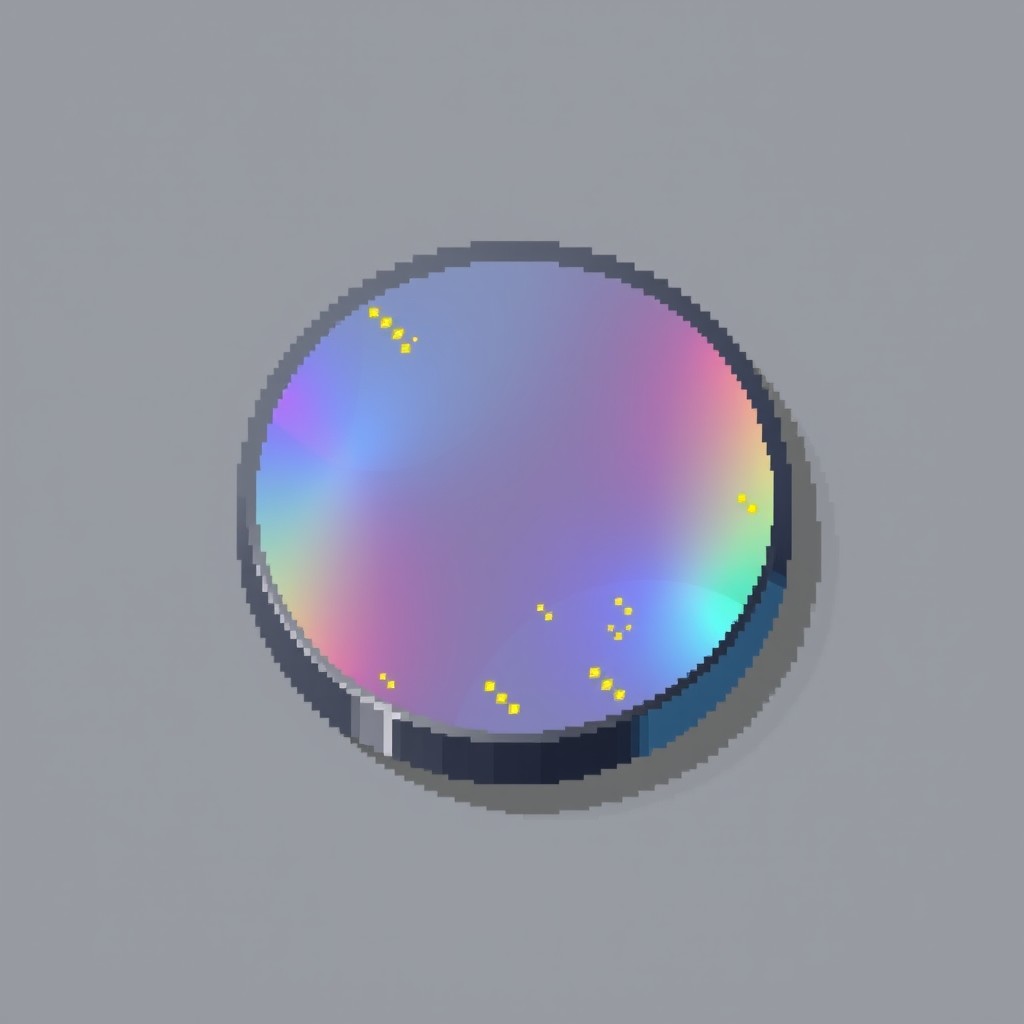 A pixel art representation of a Minecraft item sprite depicting a silicon wafer