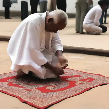 The two-handed worshipper offered prayers with equal grace using both hands.