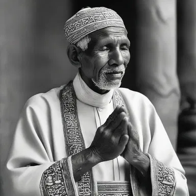 The two-handed worshipper offered prayers with equal grace using both hands.