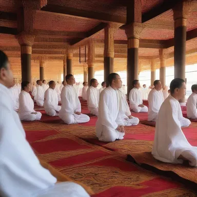 During the religious ceremony, the worshippers entered a cataleptic state as they reached a deep level of meditation.