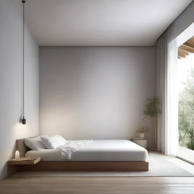The minimalistic design of the room created a cataleptic atmosphere, promoting calmness and relaxation.