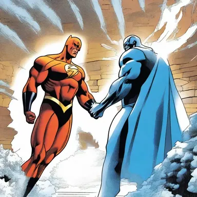In the comic book series, the superhero encounters a cataleptic villain who can freeze people with his touch.