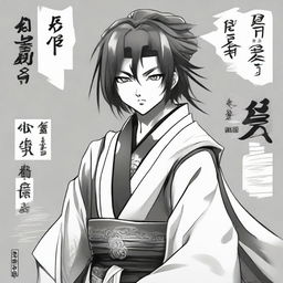 Manga style character named Ajoi Tsiresy (葵 辰瀬), including unique and striking features.