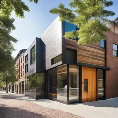 The architect designed a modern building that seamlessly blended into the town's historic streetscape, creating an inviting atmosphere for the towners.