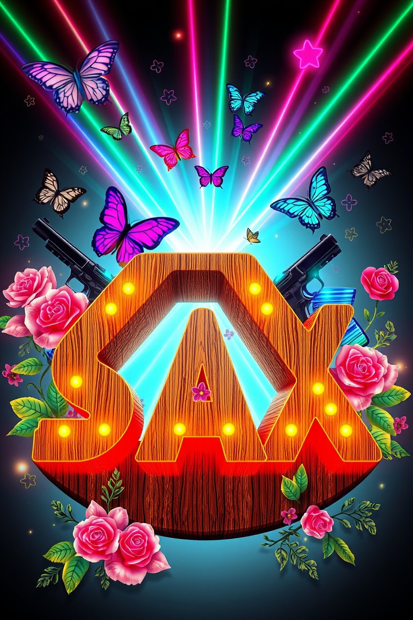A futuristic logo design featuring the letters 'SHAX' prominently displayed in 3D