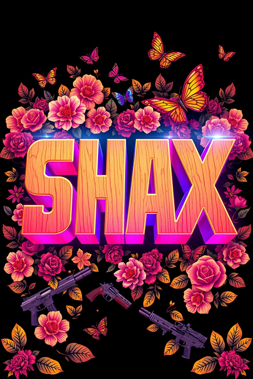 A futuristic logo design featuring the letters 'SHAX' presented in bold 3D