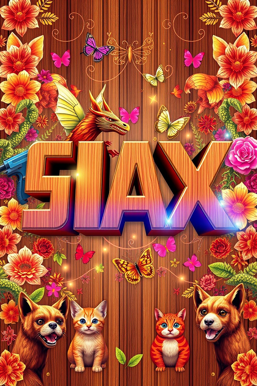 A vibrant futuristic logo design showcasing the letters 'SHAX' in bold 3D