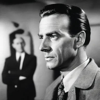 In the film, the detective notices a furrow on the murder victim's forehead, leading him to suspect foul play.