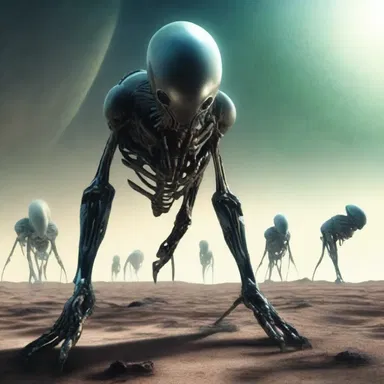 In the science fiction novel, the advanced alien species used their advanced technology to furrow the surface of the planet.