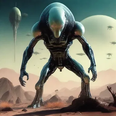 In the science fiction novel, the advanced alien species used their advanced technology to furrow the surface of the planet.