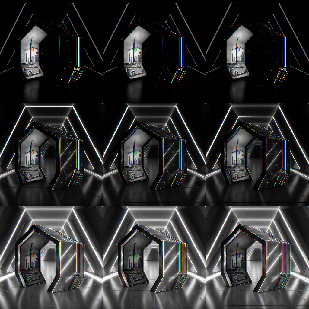 Apply the second image onto the exterior of the arch in the same image