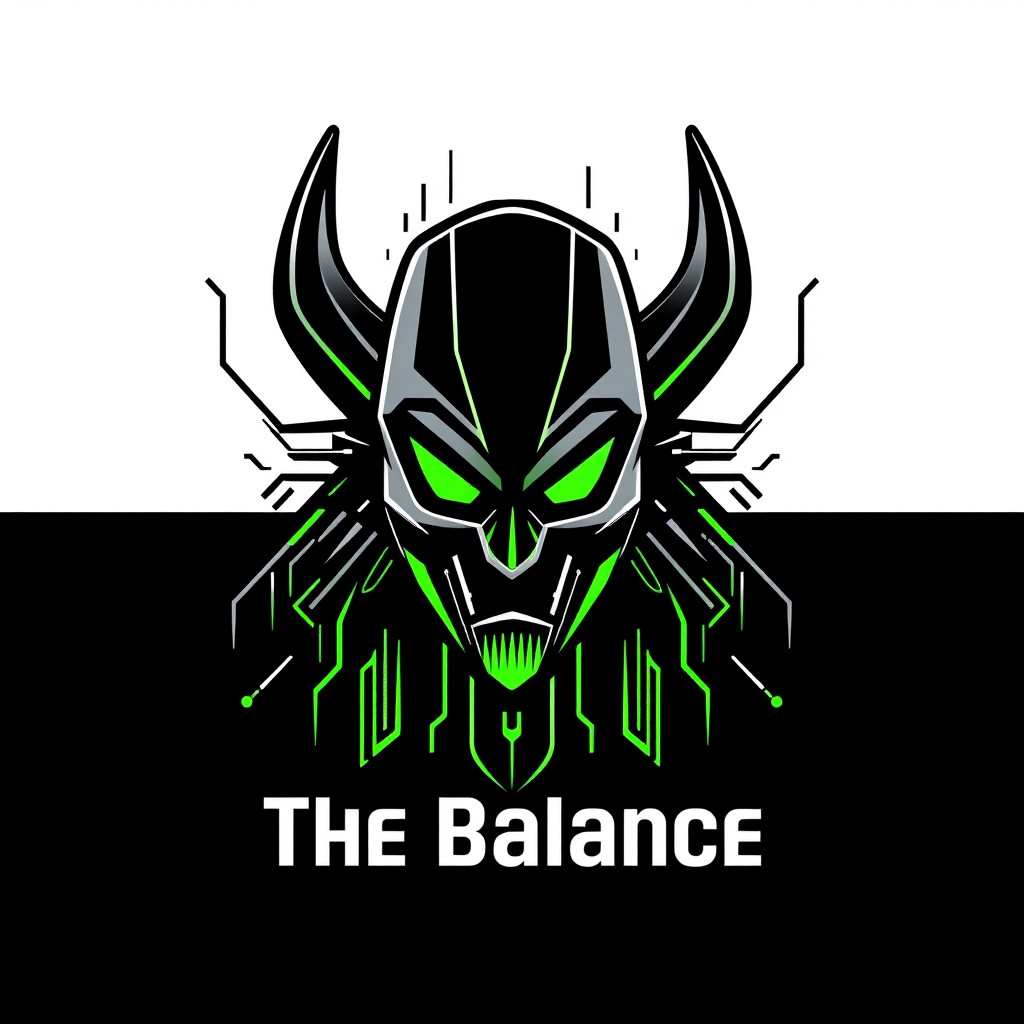 A logo design for 'The Balance', a hacker-inspired clothing line feature