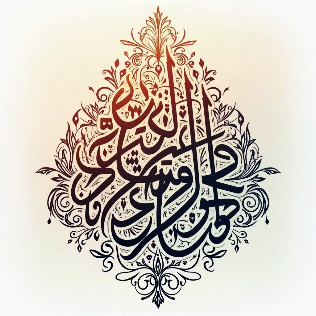 Beautiful Arabic calligraphy that says "Stop Hosam, Succeed or Die Trying"