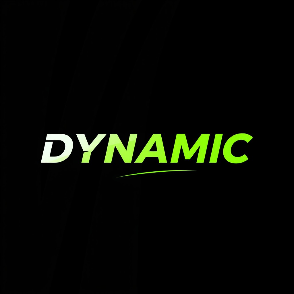 A modern and eye-catching logo for a brand named 'DYNAMIC'
