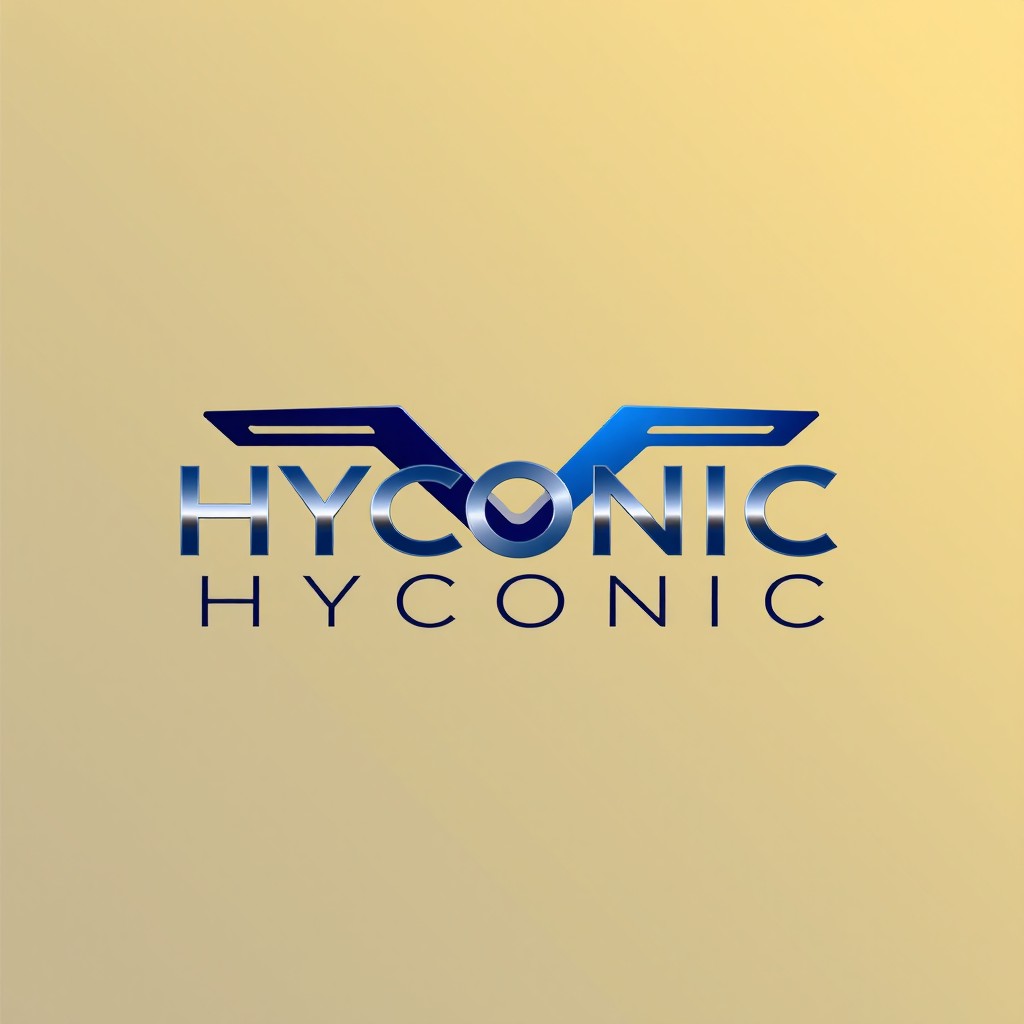 A sleek and contemporary logo for a brand named 'HYCONIC'