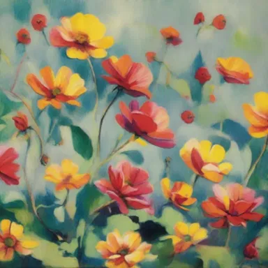 The painting's vibrant colors and composition hark back to the style of the Impressionist movement.