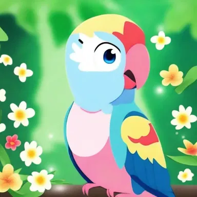 In the whimsical world of anime, a parroket named Hikari possessed the magical ability to speak human language, bringing joy and laughter to everyone with her playful personality.