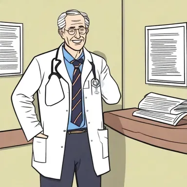 The doctor made a lighthearted joke about the bursa, lightening the mood in the examination room.